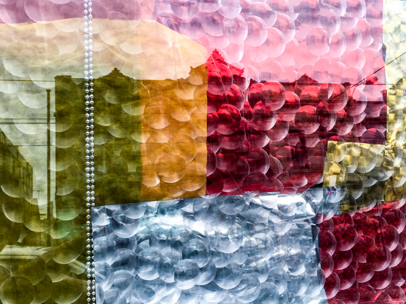 Alternating Current Gallery Window experimental installation - reflection detail