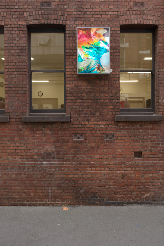 Int-Erupt 2013 in RMIT Lightscapes Projects White Night 2014 Photo by Andrew Barcham